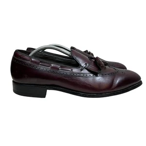 Classics by FootJoy Mens Oxford Leather Brogue Tassel Longwing Burgundy Sz 11.5C - Picture 1 of 9
