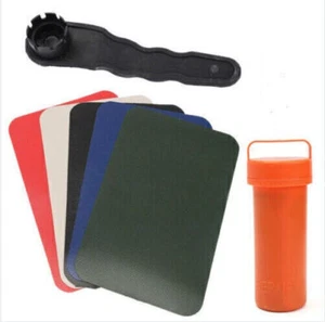 Profi Schlauchbootkleber Reparatur Set PVC Flicken Klebstoff Ventilschlüssel - Bild 1 von 7