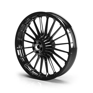 Hoprousa 21x3.5 Black Front Wheel for 2018+ Harley Fat Boy Tubeless Aluminum - Picture 1 of 5