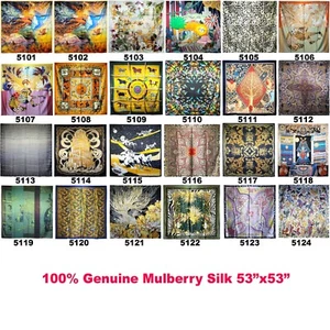 NWT Genuine 100% Mulberry Silk Satin Scarf 53"x53" Super Large Square Shawl Wrap - Picture 1 of 186