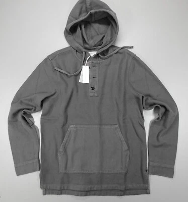 Outerknown Blanket Henley Hoodie Shirt Pullover 100% Organic Cotton Gray - Image 1 of 4