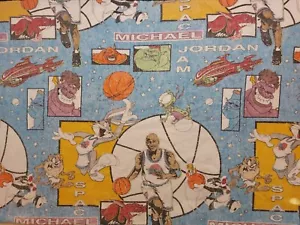 Space Jam Michael Jordan Looney Tunes Filzdecke 89" x 72" Vintage 1996 - Bild 1 von 9