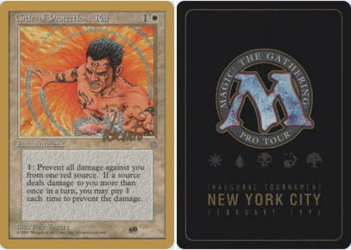 4x Circle of Protection: Red - Ice Age - Sideboard - Michael Loconto - 1996 ~ Ne - Image 1 of 1