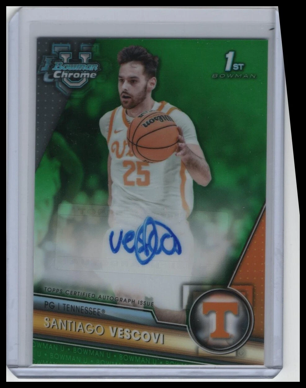 2023 University Chrome BCPA-SV Santiago Vescovi Bowman Auto Green Refractor /99
