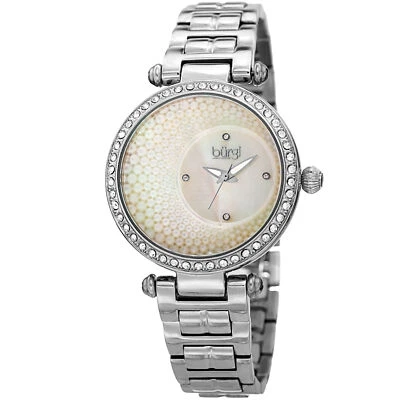 Relógio feminino Burgi BUR183SS prata cristal prata pulseira de aço inoxidável  - Imagem 1 de 4