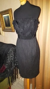 Authentic PHILOSOPHY DI ALBERTA FERETTI BLACK COCKTAIL DRESS SZ GB 12 US 8 - Picture 1 of 10