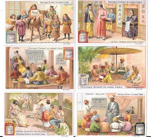 LIEBIG TRADE CARDS, SCHOOLS 1902 Set of 6 Cards (S712 French).