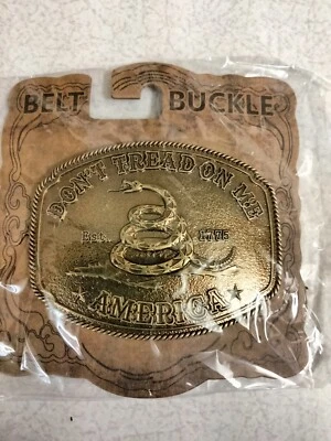 DON'T TREAD ON ME, EST. 1775, with Gadsden coiled Snake metal belt Buckle, New! - Image 1 of 3