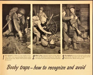 1943 Agfa Ansco Film Booby Traps How To Avoid Them WWII Vintage Print Ad - Picture 1 of 7