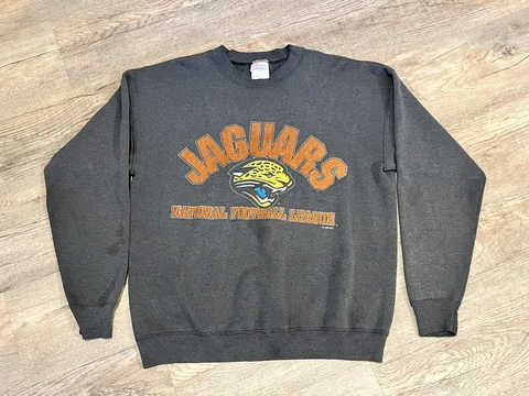 Vintage HANES 90s Jacksonville Jaguars Nike Men Sweatshirt Large Cover