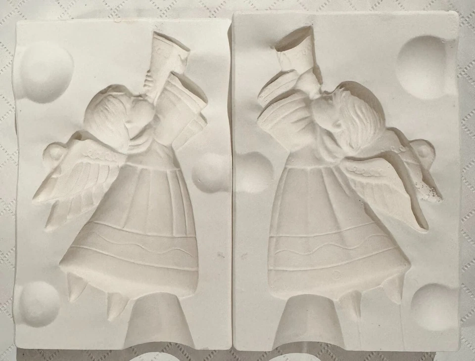 Molde adorno trompeta ángel niño - Alberta #A131 adorno de Navidad molde de cerámica Foto 1 de 1