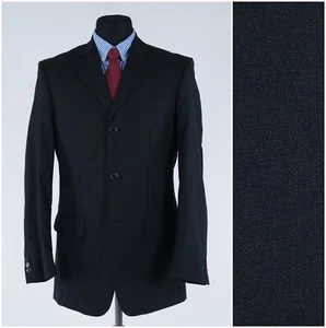 Mens Black Blazer 40L UK Size CANDA Wool Sport Coat Jacket - Picture 1 of 13