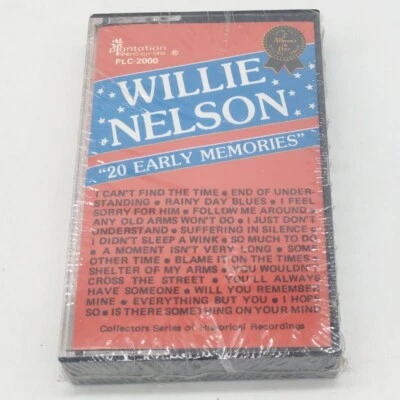Willie Nelson 20 Early Memories Cassette Rare Sealed New 1983 Vintage  — 第 1/3 张图片