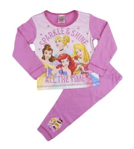 Girls Disney Princess Pyjamas Sparkle & Shine All The Time Age 1.5-5 Years Pink - Picture 1 of 1