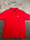 South Pole Men's Short Sleeve Polo Shirt Solid Red Xl