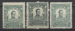 No: 124486 - COLOMBIA - LOT OF 3 OLD STAMPS - MH!! - Picture 1 of 1