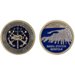 GENUINE U.S. COIN: NORFOLK NAVAL STATION PORT - Picture 1 of 1