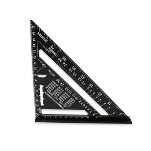 Regla triangular 7 pulgadas 90 grados ángulo de aleación de aluminio transportador cuadrado métrico - Imagen 1 de 8