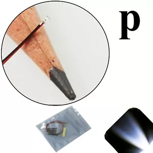 5 x 12v 0402 1005 Cool Klar Weiß Pico SMD LED Vorverdrahtetes Licht Gelötete Leitungen - Bild 1 von 4