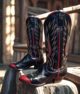 Women’s Size 7.5 C - Ralph Lauren Iconic Cowboy Western Boots 1970’s - Picture 1 of 6