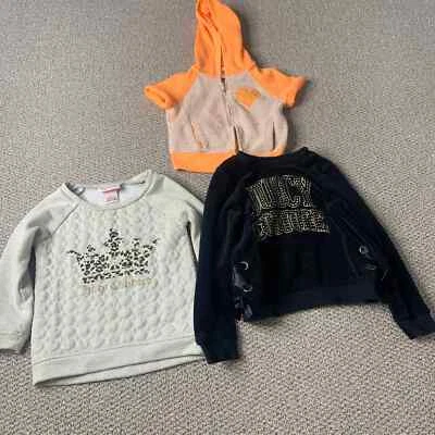 Lot Of Juicy Couture Girls Sweater Size 3T/4 Fleece Pullover Long Sleeves - Image 1 of 4