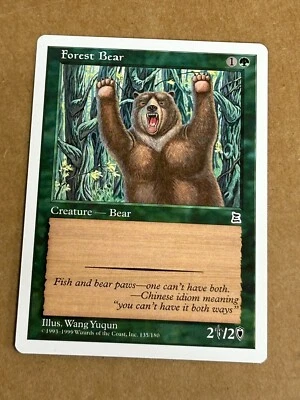 Forest Bear Portal Three Kingdoms Regular English NM Magic The Gathering MTG - Image 1 of 2