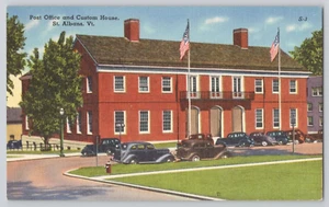 Postcard Post Office and Custom House, St. Albans, Vermont - Picture 1 of 2