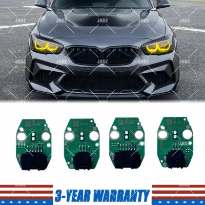 Placas LED DRL ojo de ángel amarillo para BMW F20 LCI M140i M140iX M135i M135iX 14-19 Foto 1 de 4