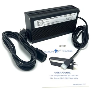 Improved Battery Charger Replaces Bruno Stairlift SRE OEM-2402 Charging Adapter - Picture 1 of 4