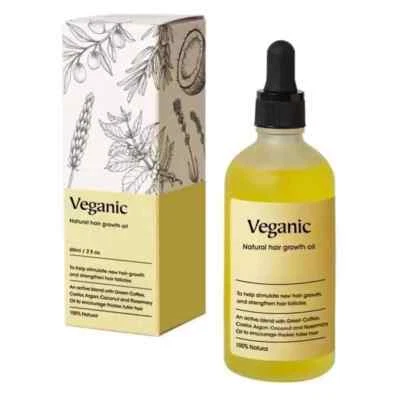 Natural Hair Growth Oil Veganic Natural Hair Growth Oil Hair Care 60ml UK Seller