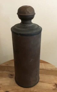 Antique 1800s Primitive Copper Water Carrier Bottle With Lid - Picture 1 of 7
