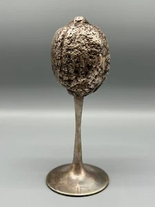 SCULTURA TROFEO LIMONE FIRMATO ARMANDO TESTA OTTONE ARGENTATO - Imagen 1 de 7