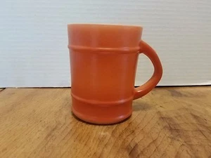 Taza de té de café vintage HORNO DE ANCHOR HOCKING TAZA BARRIL NARANJA 4" DE ALTO - Imagen 1 de 1
