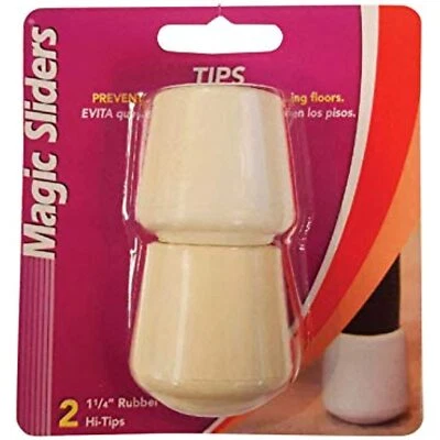 Leg Tip Rbr Wht1.25 4pk - Image 1 of 2