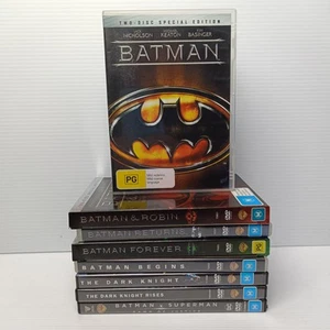 Batman DVD Movie Bundle x 8 movies, Jack Nicholson, George Clooney Region 4 - Picture 1 of 14