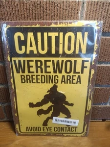 Retro Metall Vorsicht Blechschild für Herren Pub Bar Wohndeko - Bild 1 von 2