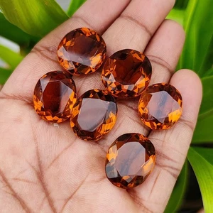 Natural 104 Ct Certified Brazilian Yellow Citrine Loose Gemstone 6Pcs Lot - Picture 1 of 12