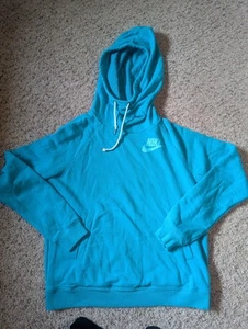 Nike Gray Cowl Neck Hoodie Sweatshirt - Picture 1 of 3
