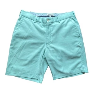 Peter Millar Crown Sport Performance Golf Shorts Logo Mint Green Size 32 Men - Picture 1 of 10