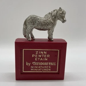 Vintage Boxed Theodore Paul Pewter Pony Miniature Zinn Etain Horse 1977 - Picture 1 of 6