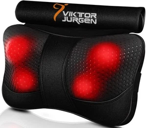 Shiatsu Back Massager with Heat - Kneading Massage Pillow for Neck, Shoulder ... - Picture 1 of 9