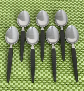 Stanley Roberts MODERN ELEGANCE Stainless 7 Oval Soup Spoons Flatware - 7 3/4" - Picture 1 of 10