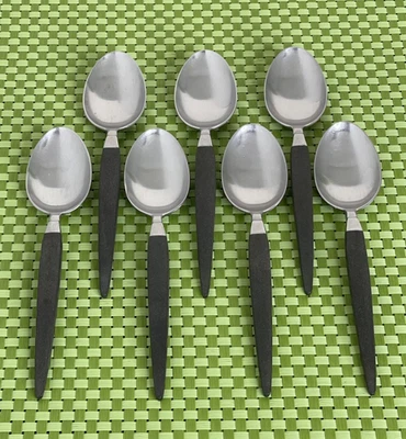 Stanley Roberts MODERN ELEGANCE Stainless 7 Oval Soup Spoons Flatware - 7 3/4" - Image 1 of 4