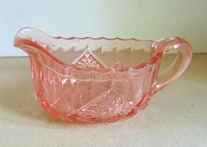 Crema ovale vintage in vetro depressione girasole e diamanti rosa Hobstar - Foto 1 di 5