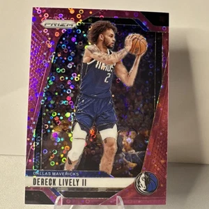 2024-25 Panini Prizm Dereck Lively II #214 Pink Disco #’d/50 Dallas Mavericks - Foto 1 di 12