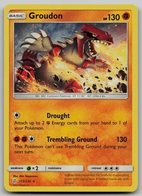Groudon Rare SM - Cosmic Eclipse 113/236 NM - Image 1 of 2