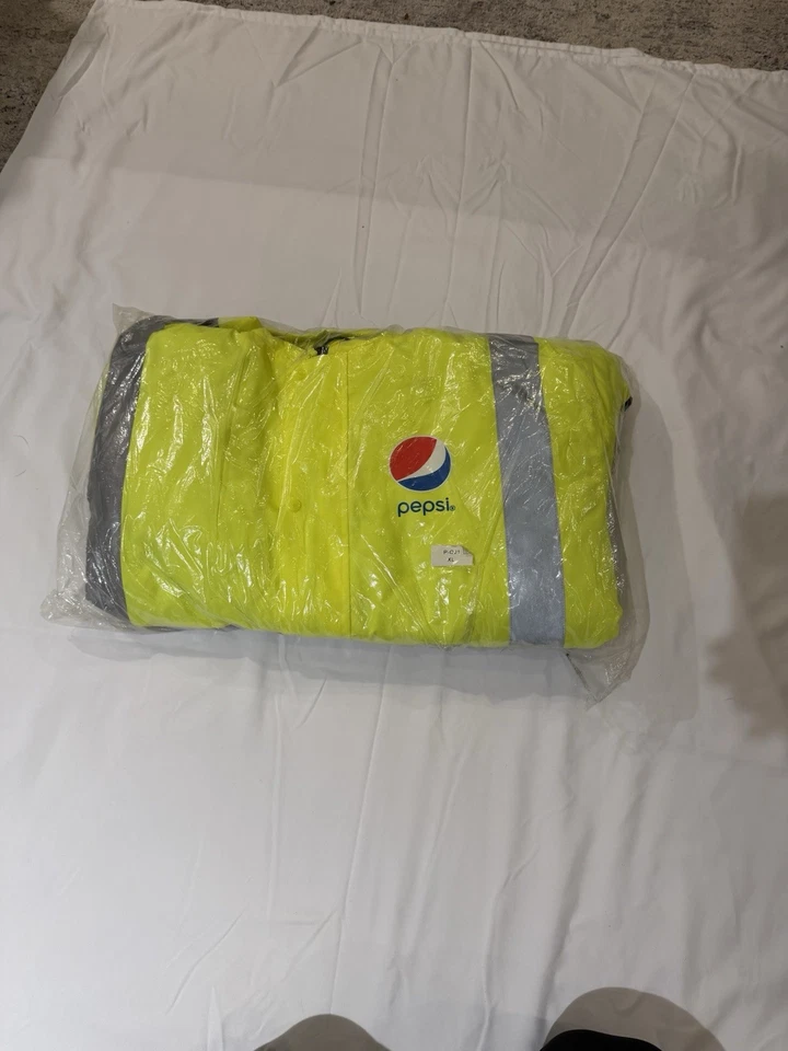 PEPSI HIGH VISIBILITY LIME REFLECTIVE JACKET WITH HOOD Xl - Image 1 of 4