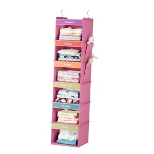 6-Shelf Weekly Hanging Closet Organizer, Weekly Clothes Organizers for Kids - Picture 1 of 6