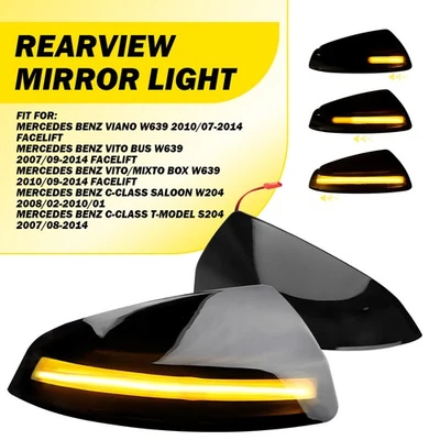 Luz de espejo retrovisor lateral LED dinámica señal de giro para Mercedes Benz Viano W639 2010-2014 Foto 1 de 4