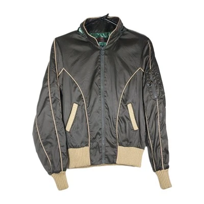 B By Burton Women's Nylon Size Small Brown Full Zip Hooded Bomber Jacket  - Image 1 of 4